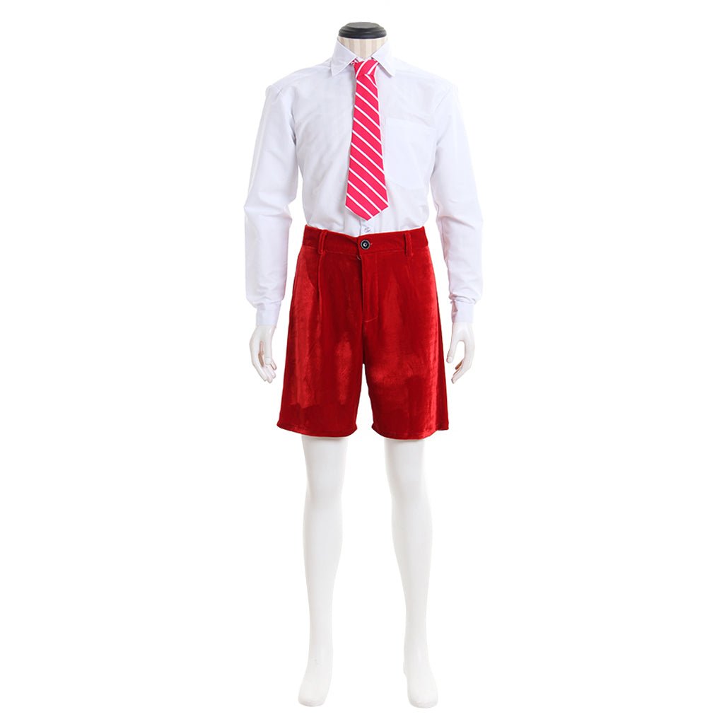 Traje de Cosplay de Angus Young de AC/DC – Conjunto de Abrigo de Terciopelo y Pantalones Cortos para Hombres/Mujeres - Fantasia Cosera