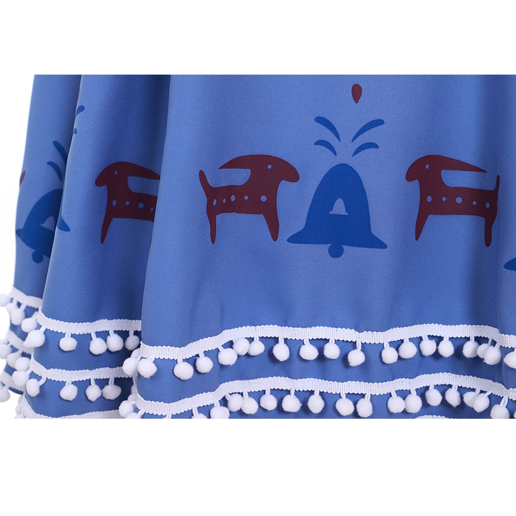 Vestido de Anna Aventura Congelada | Cosplay Princesa Disney para Halloween y Fiestas Temáticas - Fantasia Cosera