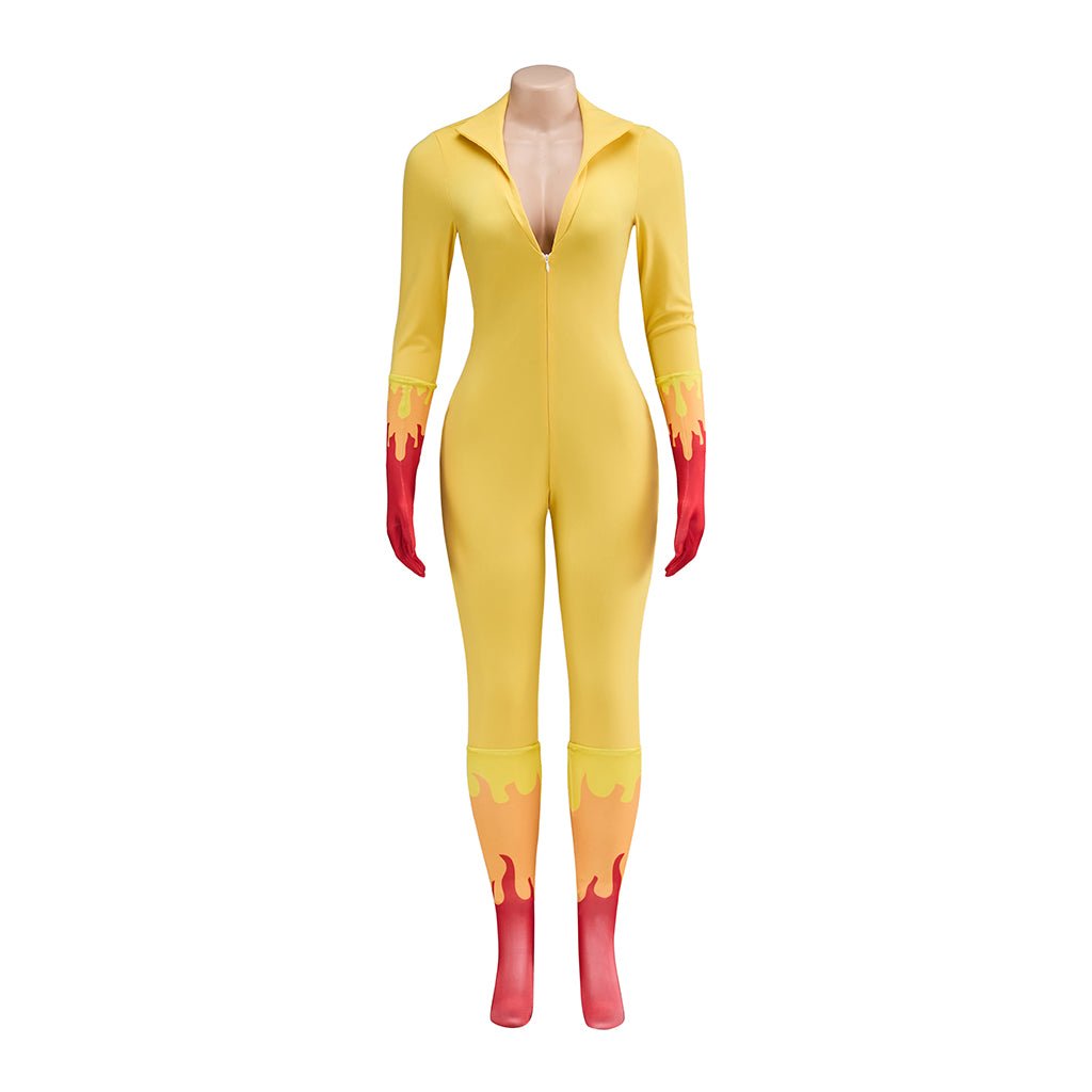 Traje de Cosplay de Firestar – Amigos Asombrosos Ángel Superhéroe Bodysuit - Fantasia Cosera