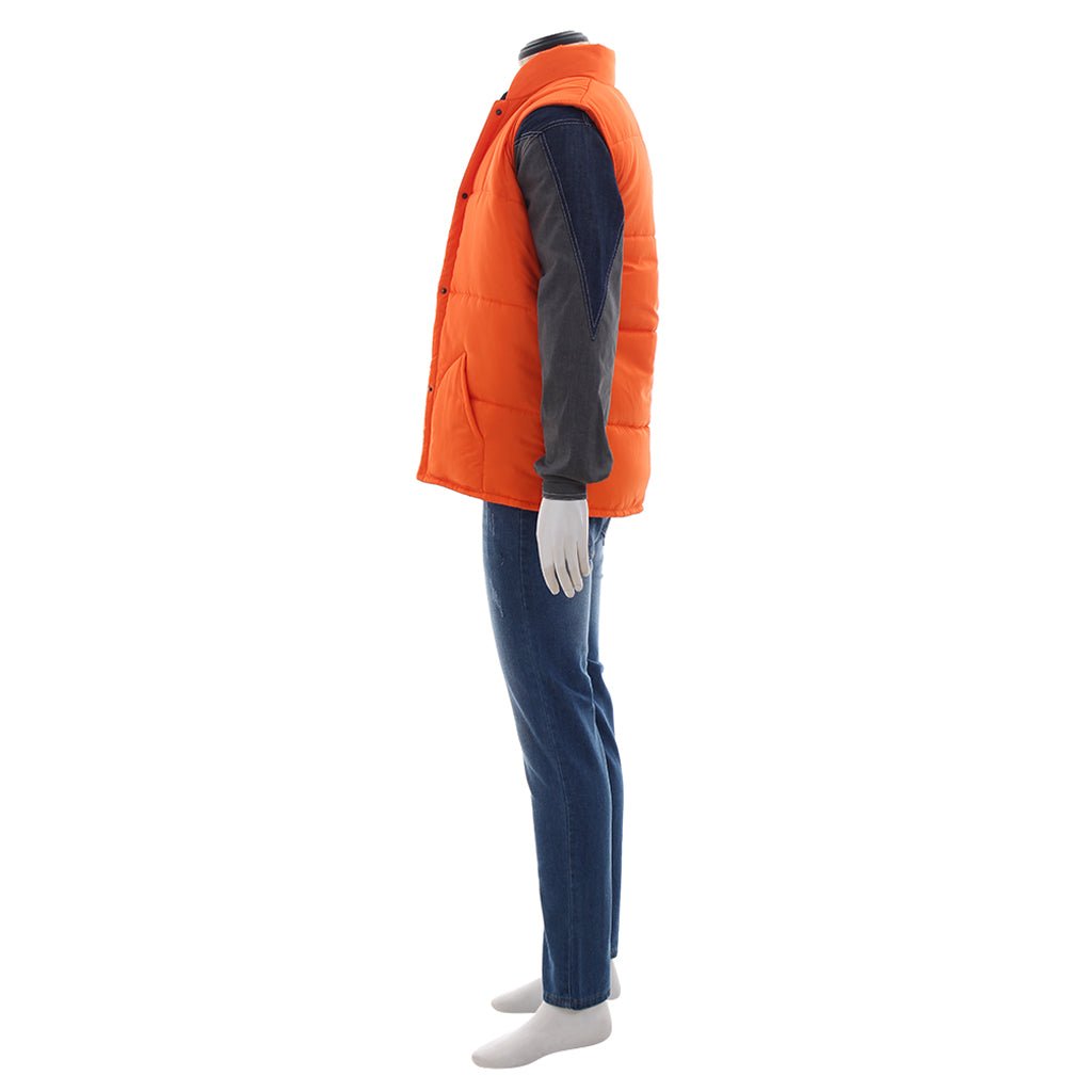 Traje de Cosplay de Regreso al Futuro - Chaqueta en Naranja, Blanco y Rojo - Fantasia Cosera