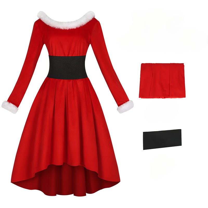 Disfraz de Navidad temático vestido rojo para fiestas y eventos de cosplay - Fantasia Cosera