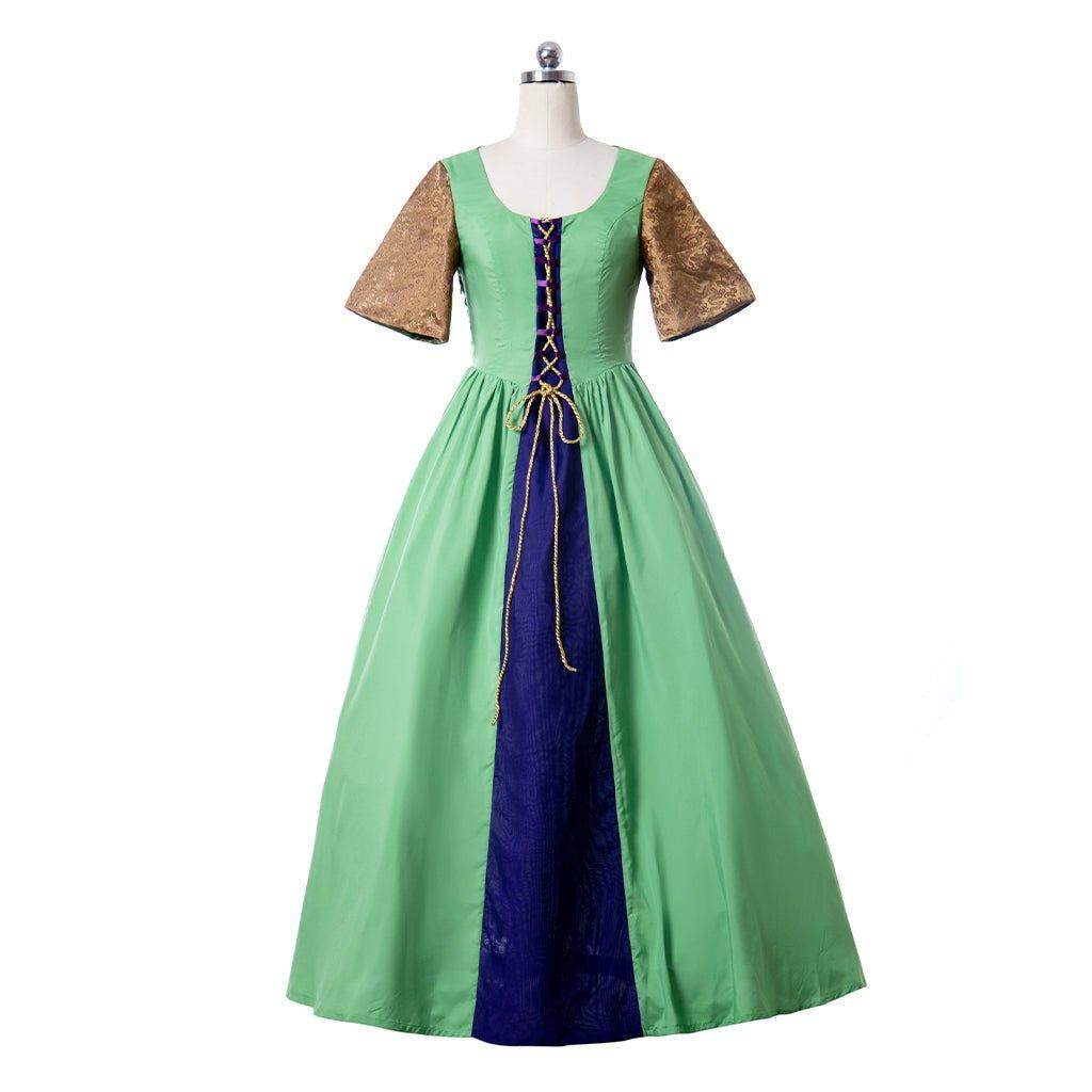 Disfraz de Winifred Sanderson para Mujer | Vestido de Bruja Verde para Halloween - Fantasia Cosera