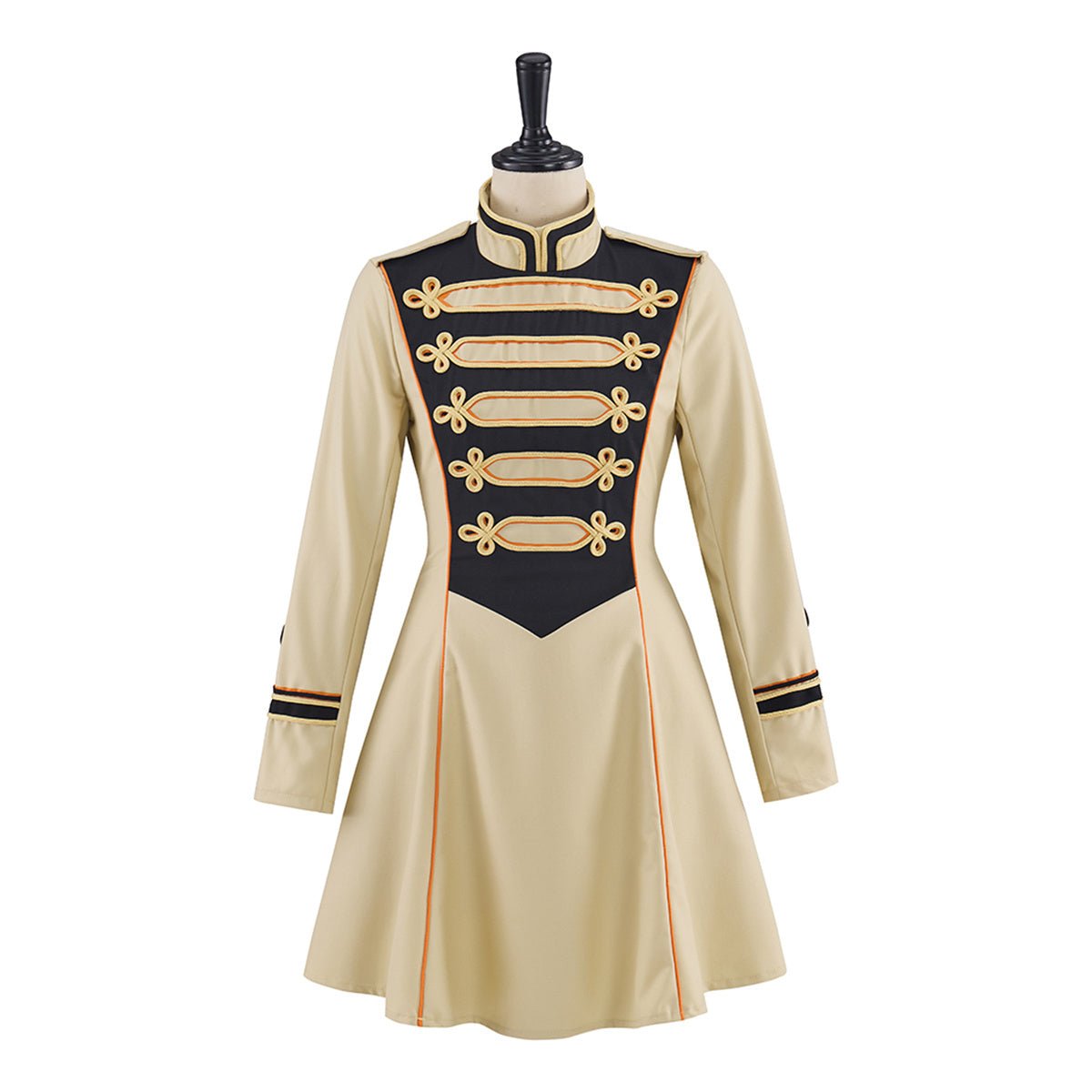 Abrigo Militar Beige de Longitud Media – Disfraz de Cosplay Medieval - Fantasia Cosera