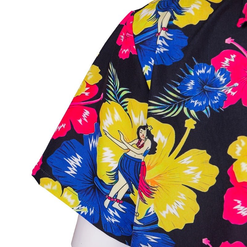 Traje de Ace Ventura Detective de Mascotas Camisa Hawaiana Pantalones Cinturón Juego Completo - Fantasia Cosera