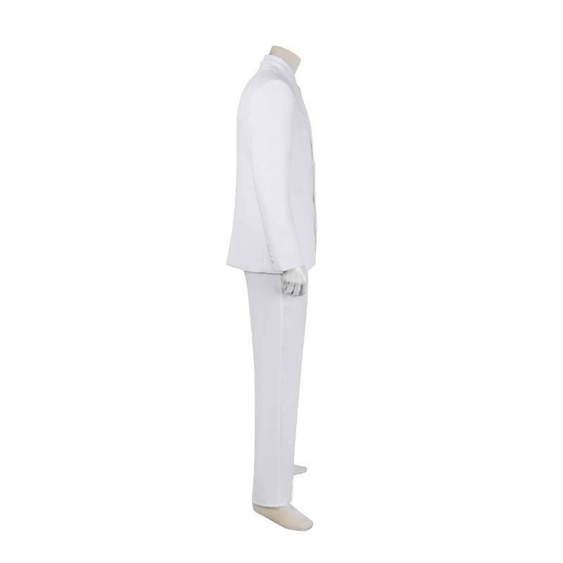 Traje de Cosplay Joker 2 Arthur Fleck Blanco - Conjunto Completo: Traje, Camisa, Chaleco, Pantalones, Corbata - Fantasia Cosera