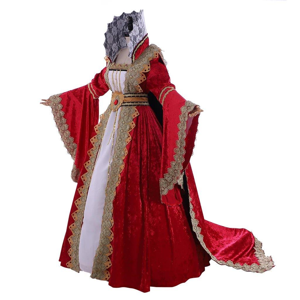Vestido Victoriano Medieval de Reina - Disfraz Elegante Hecho a Medida - Fantasia Cosera