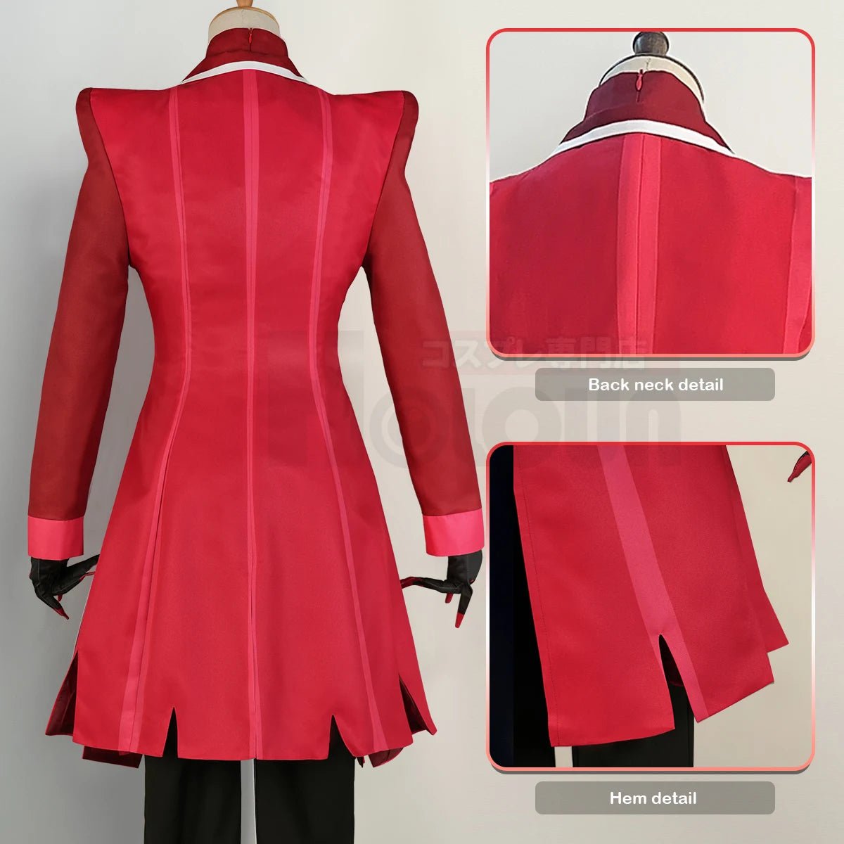 Peluca de Cosplay de Alastor de Hazbin Hotel, Fibra Sintética Ajustable para Halloween y Convenciones - Fantasia Cosera