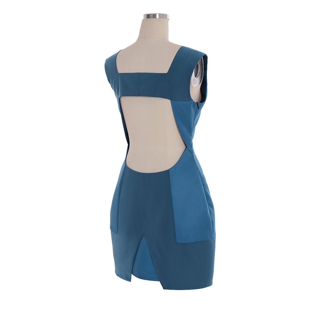 Traje de Cosplay de Chloe de Detroit: Become Human | Vestido Azul Hecho a Medida Conjunto Completo - Fantasia Cosera