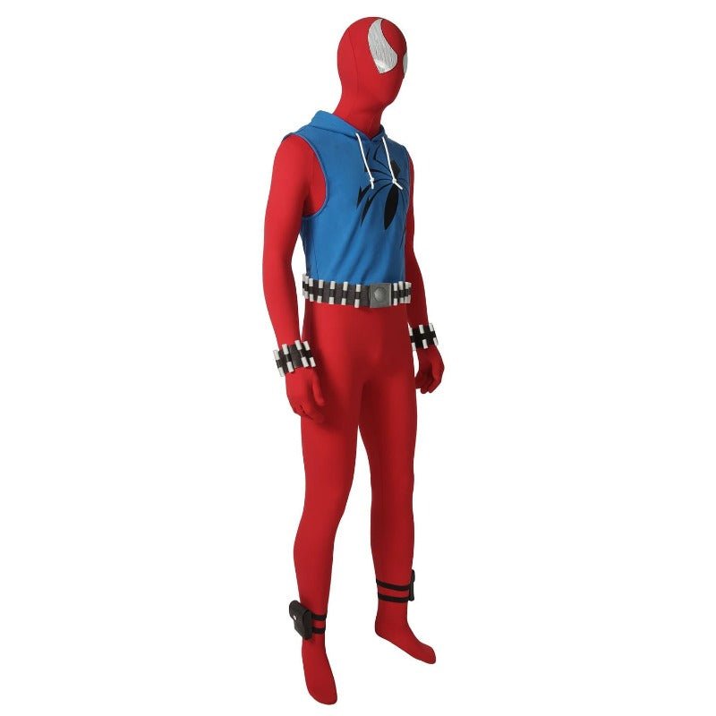 Traje de Cosplay de Scarlet Spider Ben Reilly - Atuendo Auténtico del Spider-Verse - Fantasia Cosera