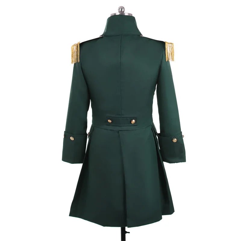 Abrigo Medieval Steampunk Verde - Traje de Príncipe Noble Retro | Fantasía Cosera - Fantasia Cosera