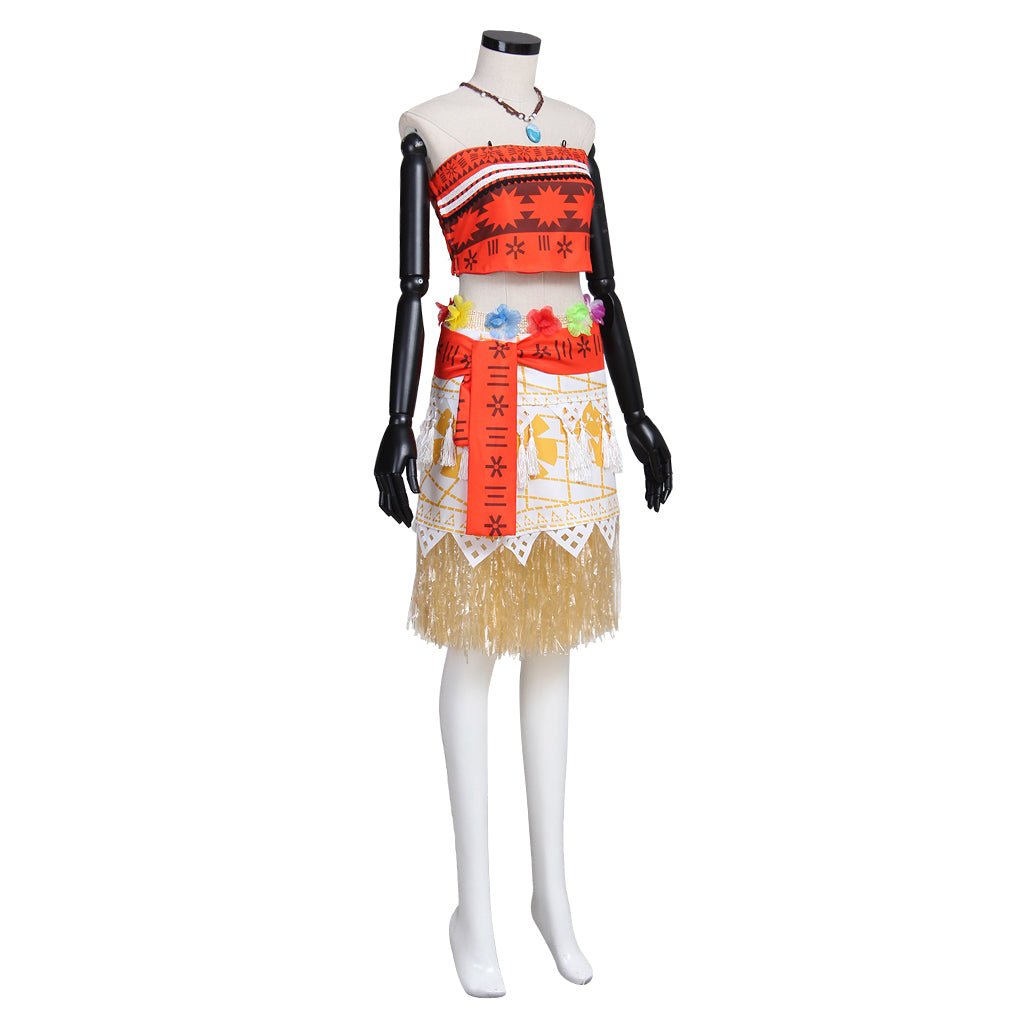 Traje de Cosplay de Princesa Moana | Vestido de Fiesta de Carnaval y Halloween para Mujeres Adultas - Fantasia Cosera