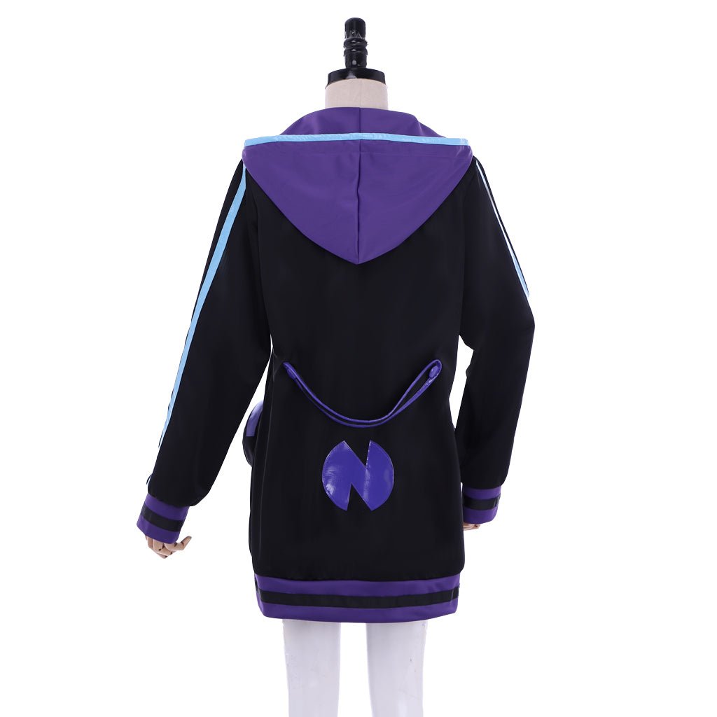 Chaqueta de Cosplay Neptune Purple Heart de Hyperdimension Neptunia - Negra - Fantasia Cosera