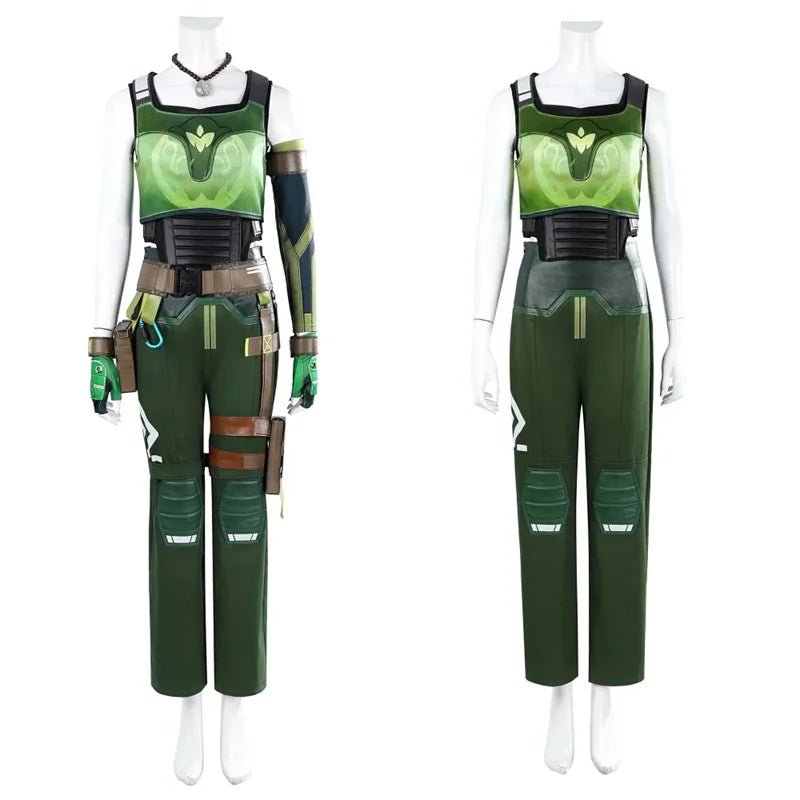 Traje de Cosplay de Valorant Skye - Traje de Batalla para Mujer con Accesorios para Halloween y Carnaval - Fantasia Cosera