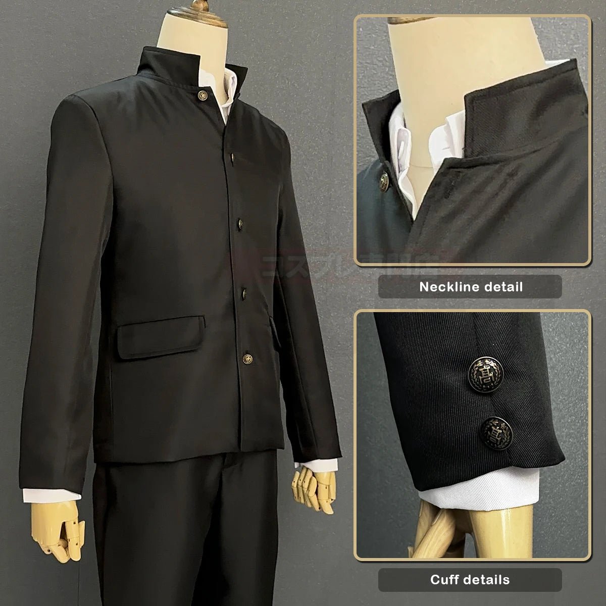 Peluca y Traje de Escuela de Chigiri de Blue Lock Cosplay Negro DK - Fantasia Cosera