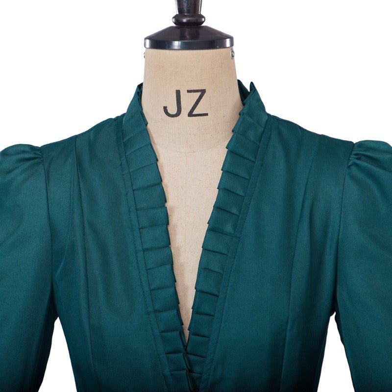 Vestido Gótico Medieval de Cocktail Alto-Bajo – Traje de Cosplay de Manga Larga para Mujer - Fantasia Cosera