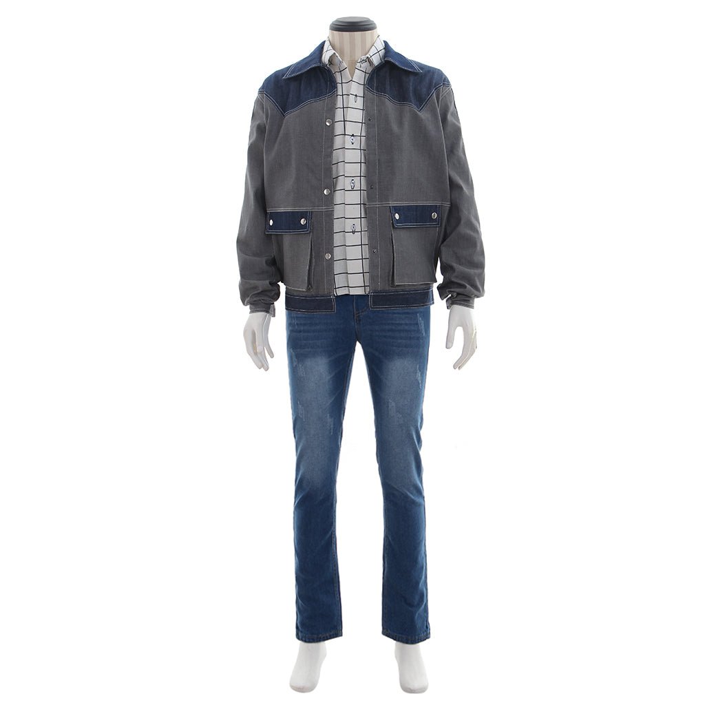 Traje de Cosplay de Regreso al Futuro - Chaqueta en Naranja, Blanco y Rojo - Fantasia Cosera