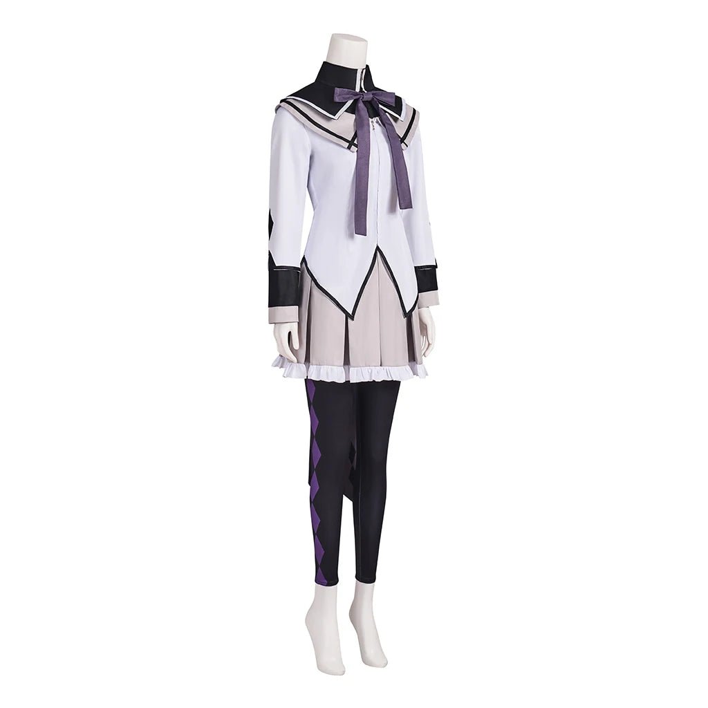 Traje de Cosplay de Homura Akemi para Mujer - Uniforme de Batalla, Falda, Traje para Fiesta de Halloween, Carnaval, Disfraz de Chica Mágica, Vestido de Gala - Fantasia Cosera