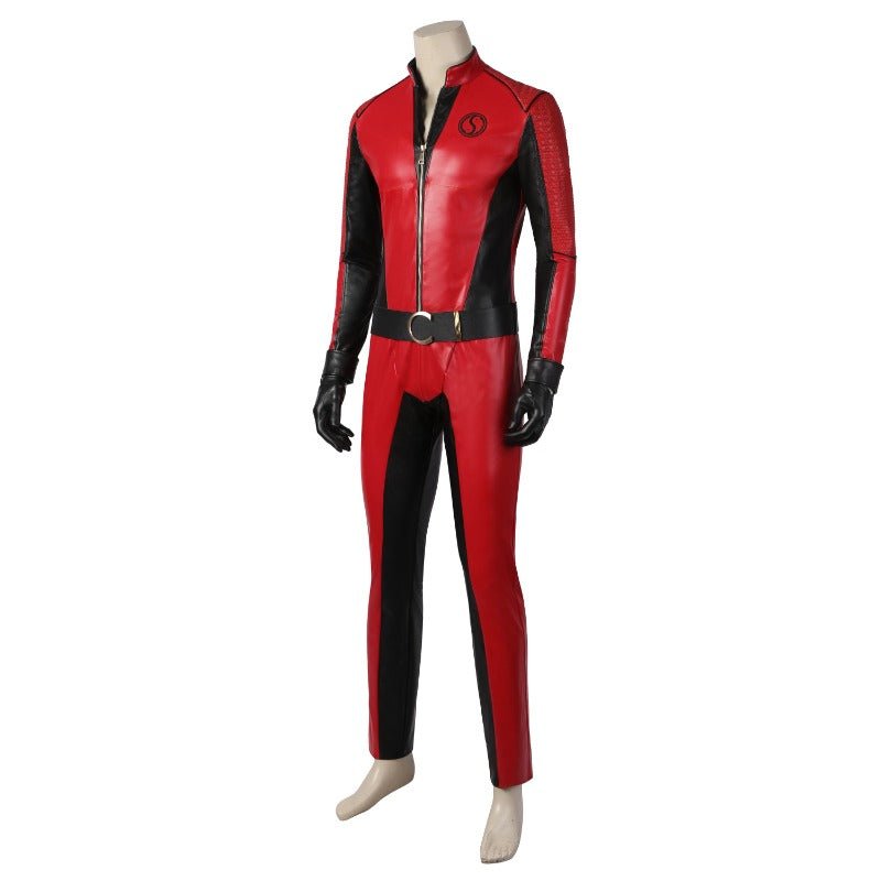Traje de Cuero Rojo de Ben de The Umbrella Academy Temporada 3 para Cosplay y Halloween - Fantasia Cosera