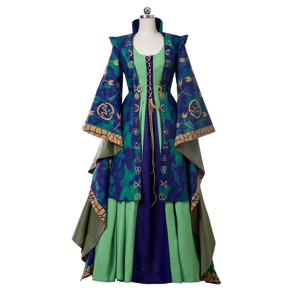 Disfraz de Winifred Sanderson para Mujer | Vestido de Bruja Verde para Halloween - Fantasia Cosera