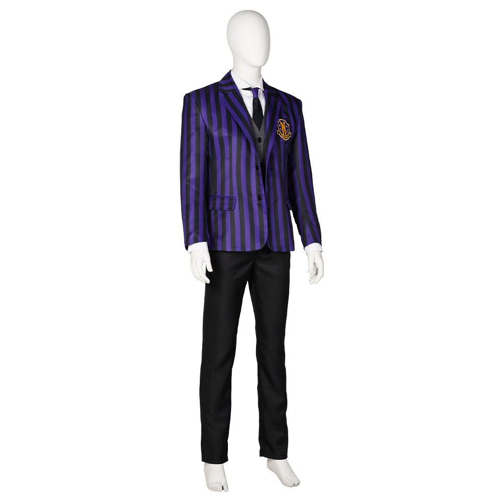 Traje de Cosplay de Wednesday Addams - Abraza el Encanto Gótico - Fantasia Cosera