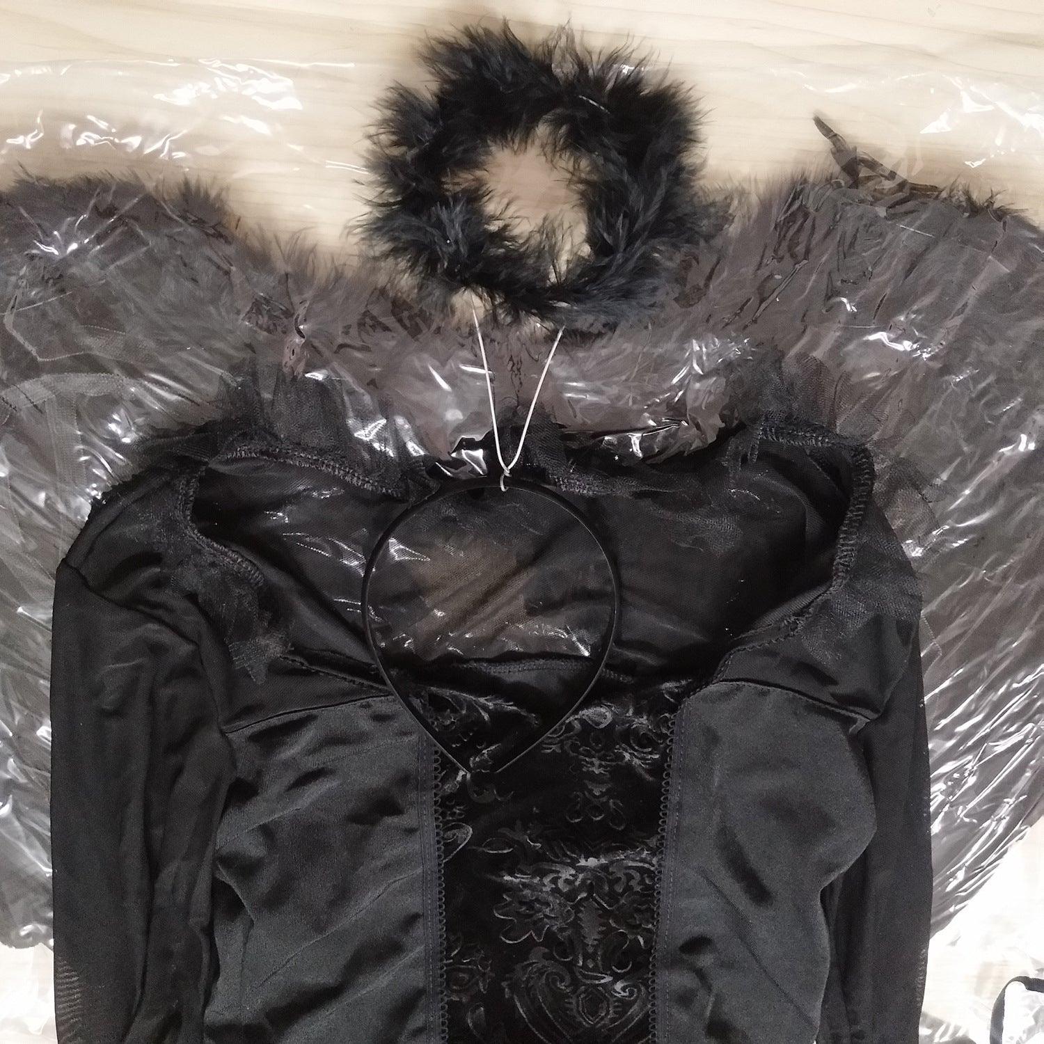 Traje de Ángel Oscuro Zombie para Mujer | Cóspay Gótico Ángel Malvado - Fantasia Cosera