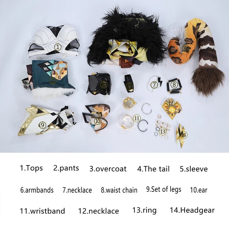 Traje de Cosplay Xilonen de Genshin Impact - Pantera Ocelota de Natlan para Mujer - Fantasia Cosera
