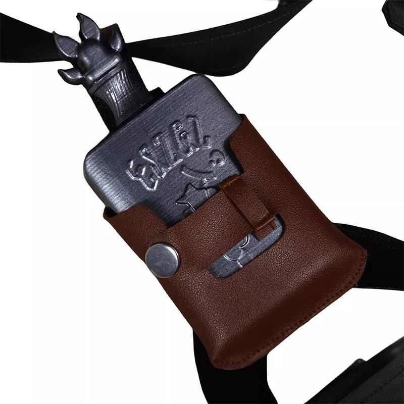 Disfraz de Gallagher de Honkai Star Rail - Oficial de Seguridad para Hombre con Botella de Vino - Fantasia Cosera