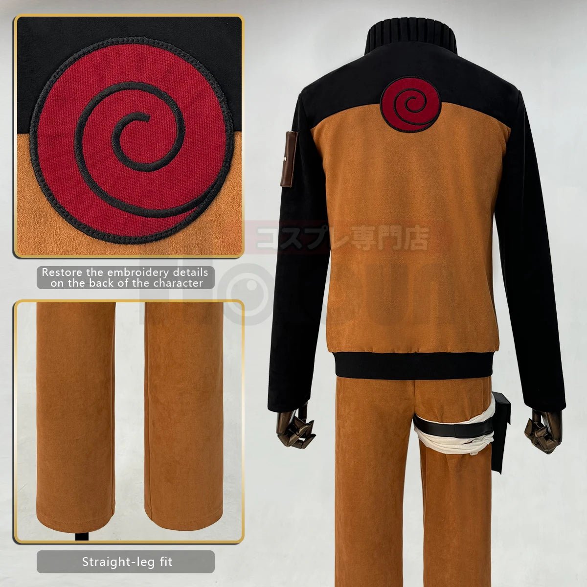 Disfraz Cosplay HOLOUN Anime Uzumaki Versión Adulto Camisa Pantalones Tocado Regalo Navidad Año Nuevo - Fantasia Cosera