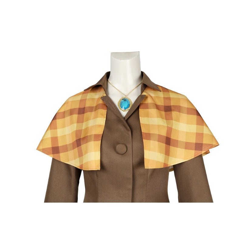 Disfraz de Princesa Peach Detective - Abrigo, Pantalones Cortos, Sombrero y Guantes - Fantasia Cosera