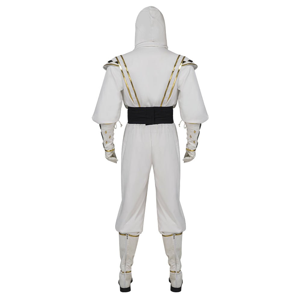 Traje de Cosplay de Power Rangers Ranger Blanco Ninja Tommy Oliver - Fantasia Cosera