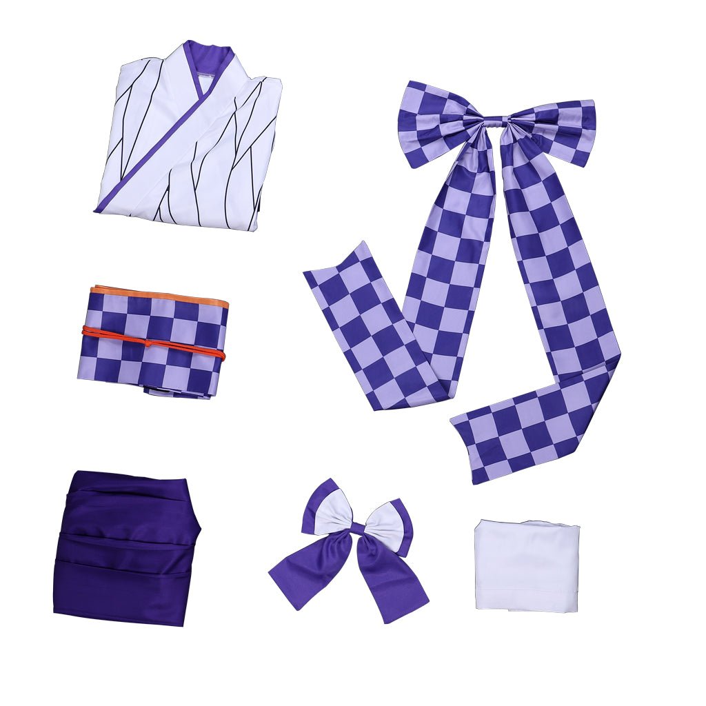 Vestido de Cosplay de Kochou Shinobu de Demon Slayer: Kimetsu no Yaiba - Estilo Lolita Maid - Fantasia Cosera