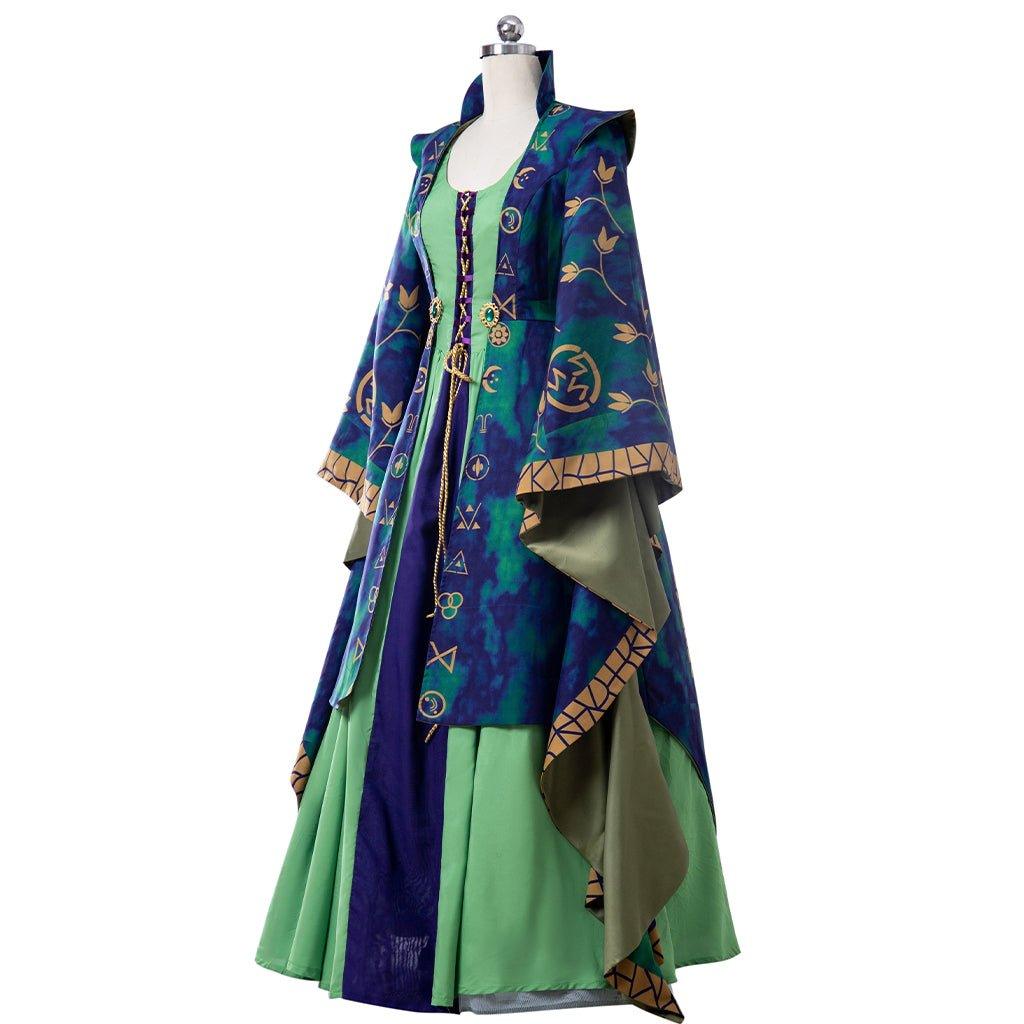 Disfraz de Winifred Sanderson para Mujer | Vestido de Bruja Verde para Halloween - Fantasia Cosera