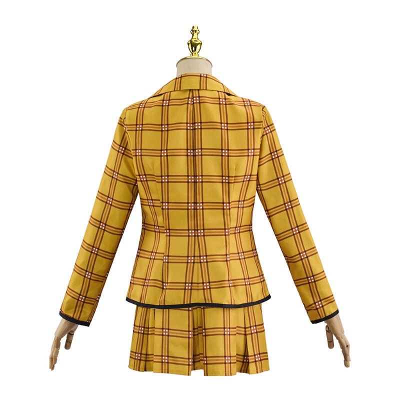 Disfraz de Cher de Clueless para Mujer - Conjunto de Chaqueta y Falda a Cuadros Amarillos de los 90 - Fantasia Cosera