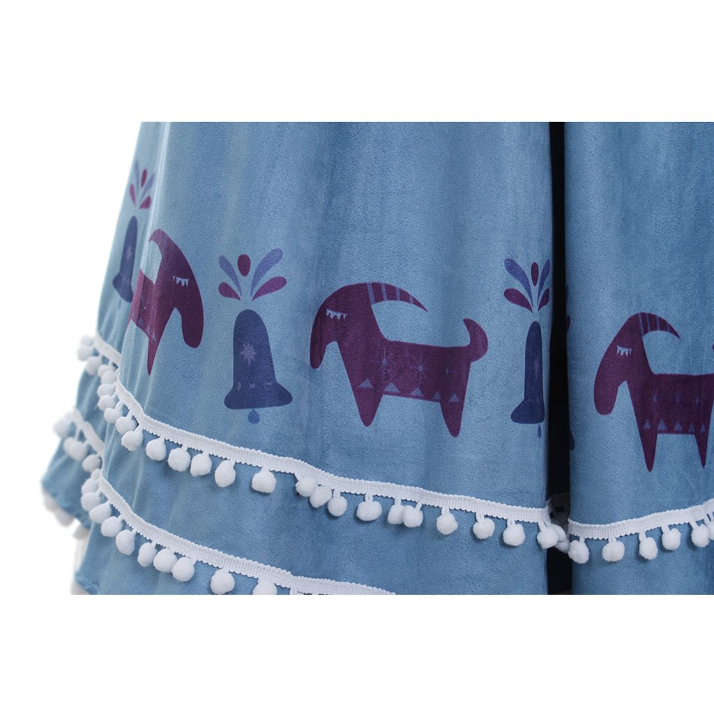 Traje de Cosplay de Anna Princesa | Conjunto de Camisa, Falda y Abrigo para Mujer Adulta en Halloween y Eventos Disney - Fantasia Cosera