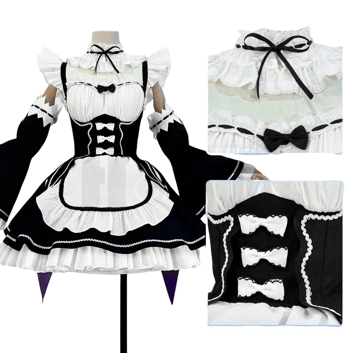 Traje de Cosplay de Rem de Re:Zero - Empezando la Vida en Otro Mundo - Fantasia Cosera