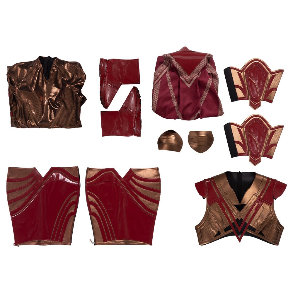 Traje de Adam Warlock de Guardianes de la Galaxia Vol. 3 - Jumpsuit Impreso con Armadura Roja para Hombre - Fantasia Cosera