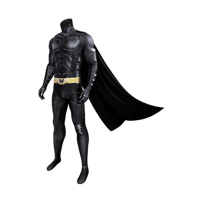 Traje de Superhéroe Murciélago Adulto Negro Oscuro Mono Capa Máscara Disfraz Cosplay - Fantasia Cosera