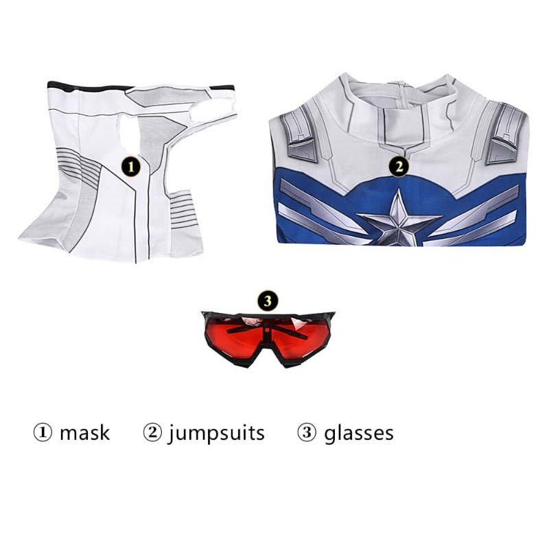 Traje de Cosplay Impreso en 3D de Sam Wilson de El Falcón y el Soldado del Invierno – Disfraz Heroico para Fans - Fantasia Cosera