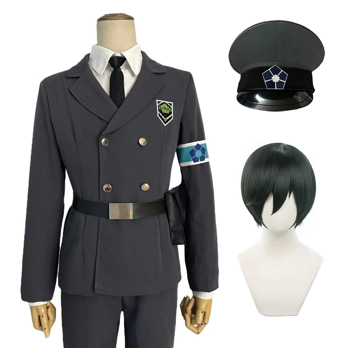 Disfraz de Cosplay de los Guardias de la Exposición de Blue Lock: Rin Itoshi, Isagi, Bachira, Nagi, Chigiri, Reo, Barou, Kunigami con Peluca y Red de Rosas - Fantasia Cosera