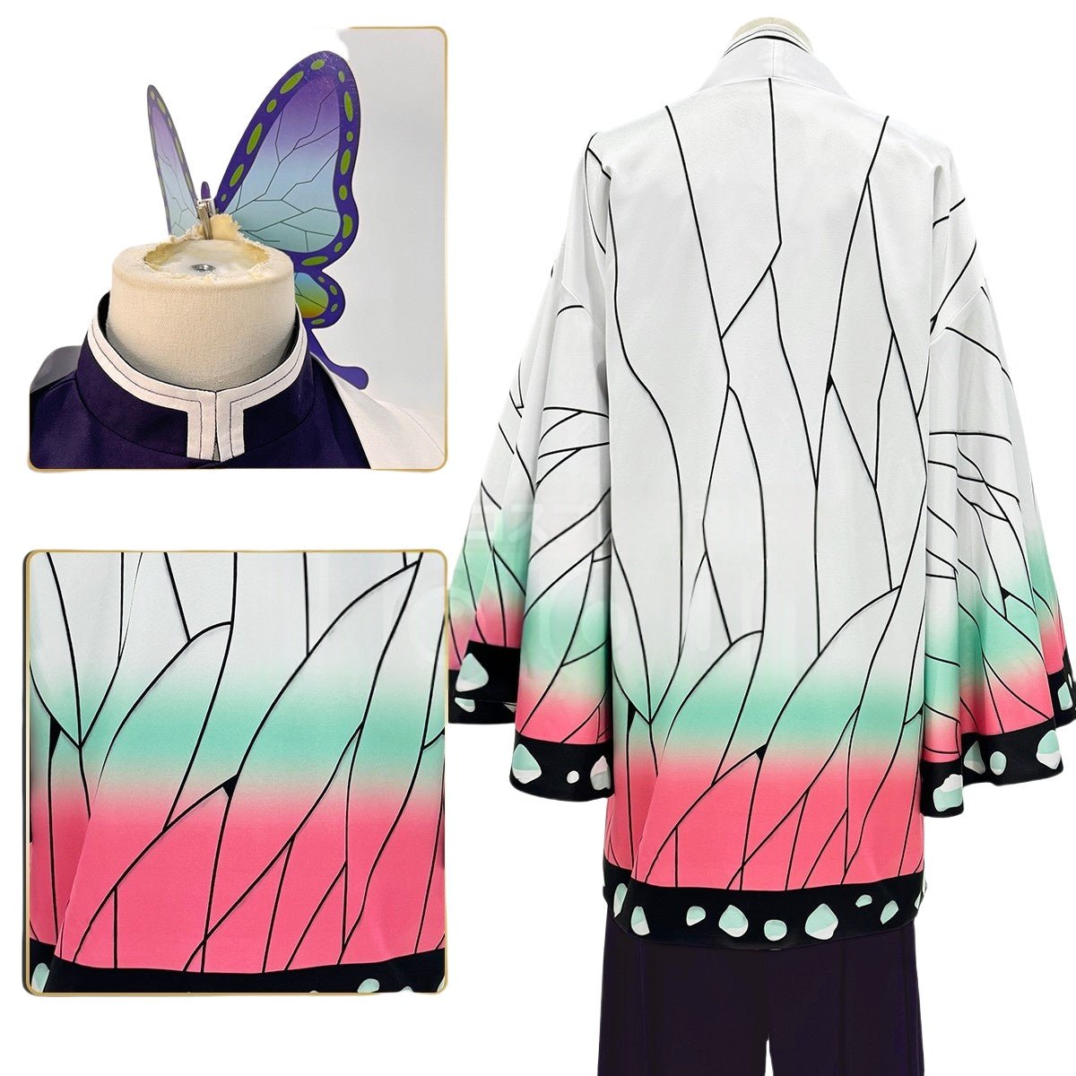 Traje de Cosplay Demon Slayer Shinobu Kocho y Kanae Kocho - Calidad Premium - Fantasia Cosera