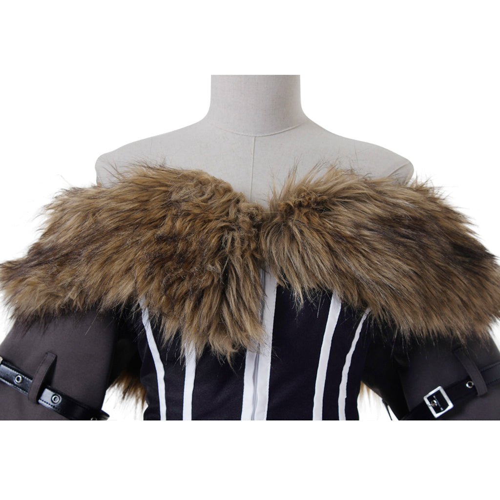 Traje de Cosplay FFX Lulu | Outfit de Mago Negro para Mujer con Accesorios | Final Fantasy - Fantasia Cosera