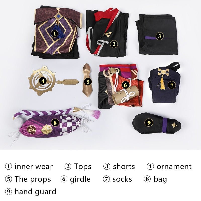 Traje de Cosplay de Scaramouche de Genshin Impact Ver 1 - Disfraz de Halloween - Fantasia Cosera