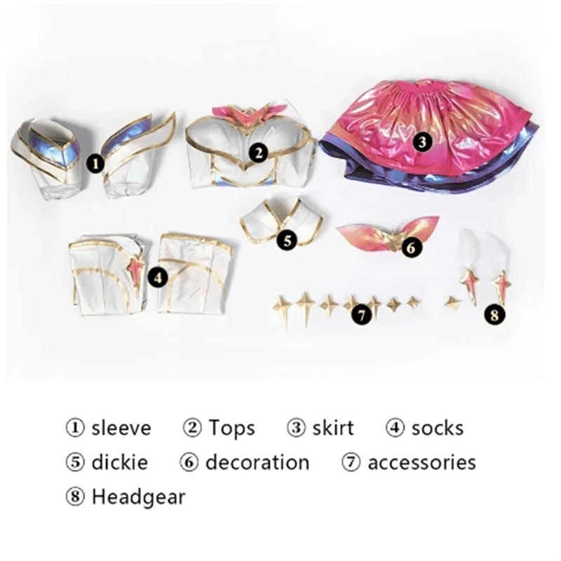 Traje de Cosplay Star Guardian Kaisa de LOL para Mujer - Uniforme con Falda - Fantasia Cosera