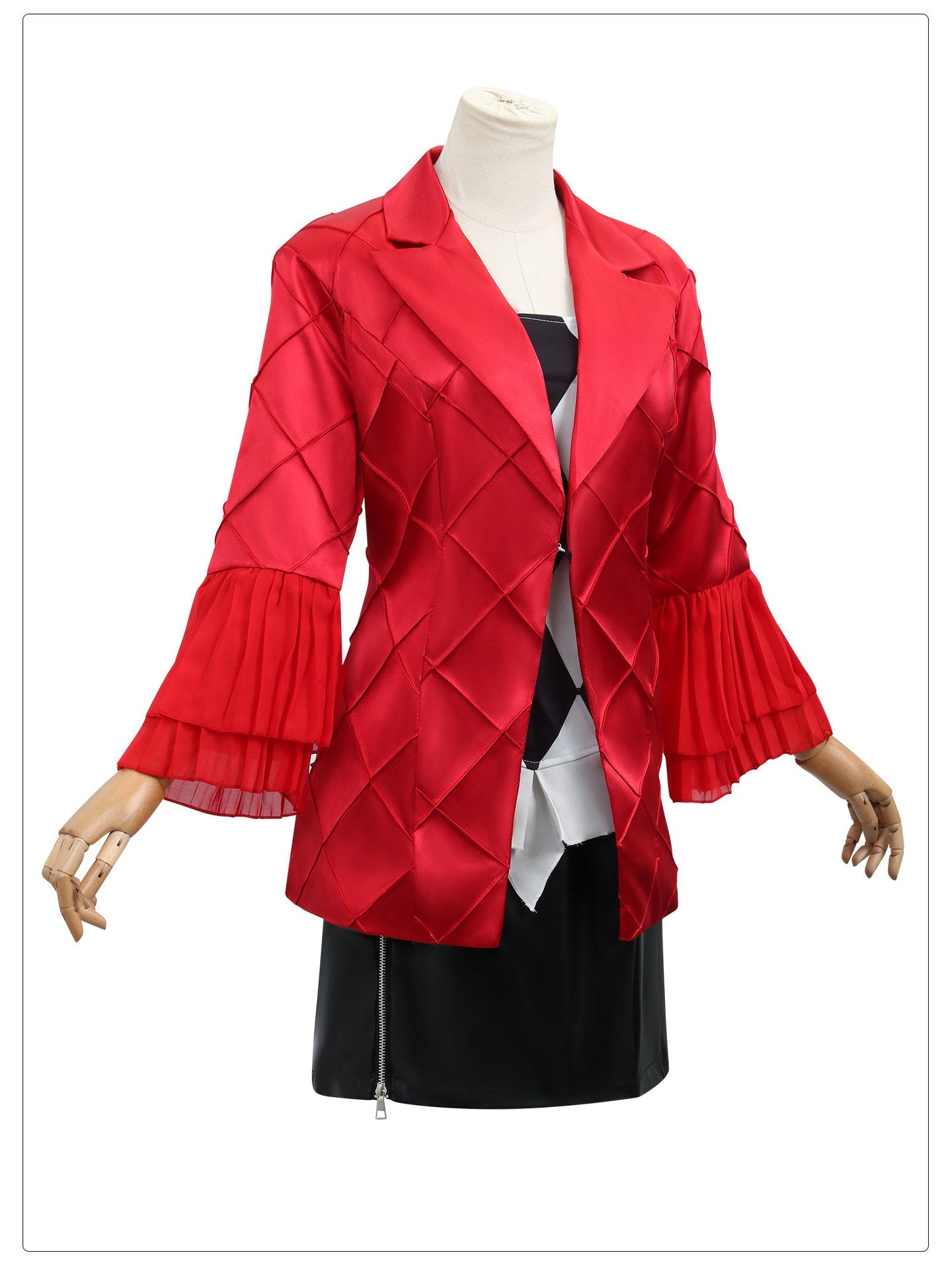 Traje de Cosplay de Harley Quinn Doble Delusión Joker 2 para Halloween - Fantasia Cosera