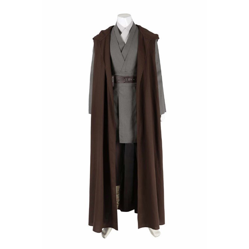 Traje de Cosplay de Obi-Wan Kenobi Conjunto Completo - Capa de Caballero Jedi para Halloween y Carnaval - Fantasia Cosera
