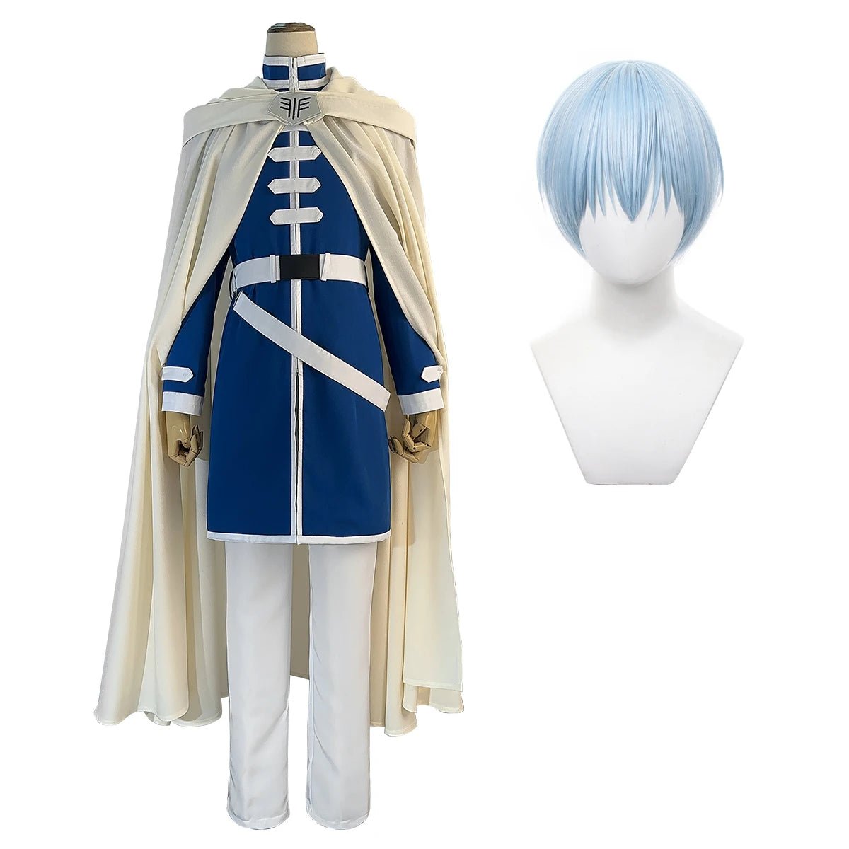 Traje de Cosplay Himmel de Frieren: Beyond Journey's End - Peluca, Capa, Abrigo y Pantalones - Regalo Navideño - Fantasia Cosera