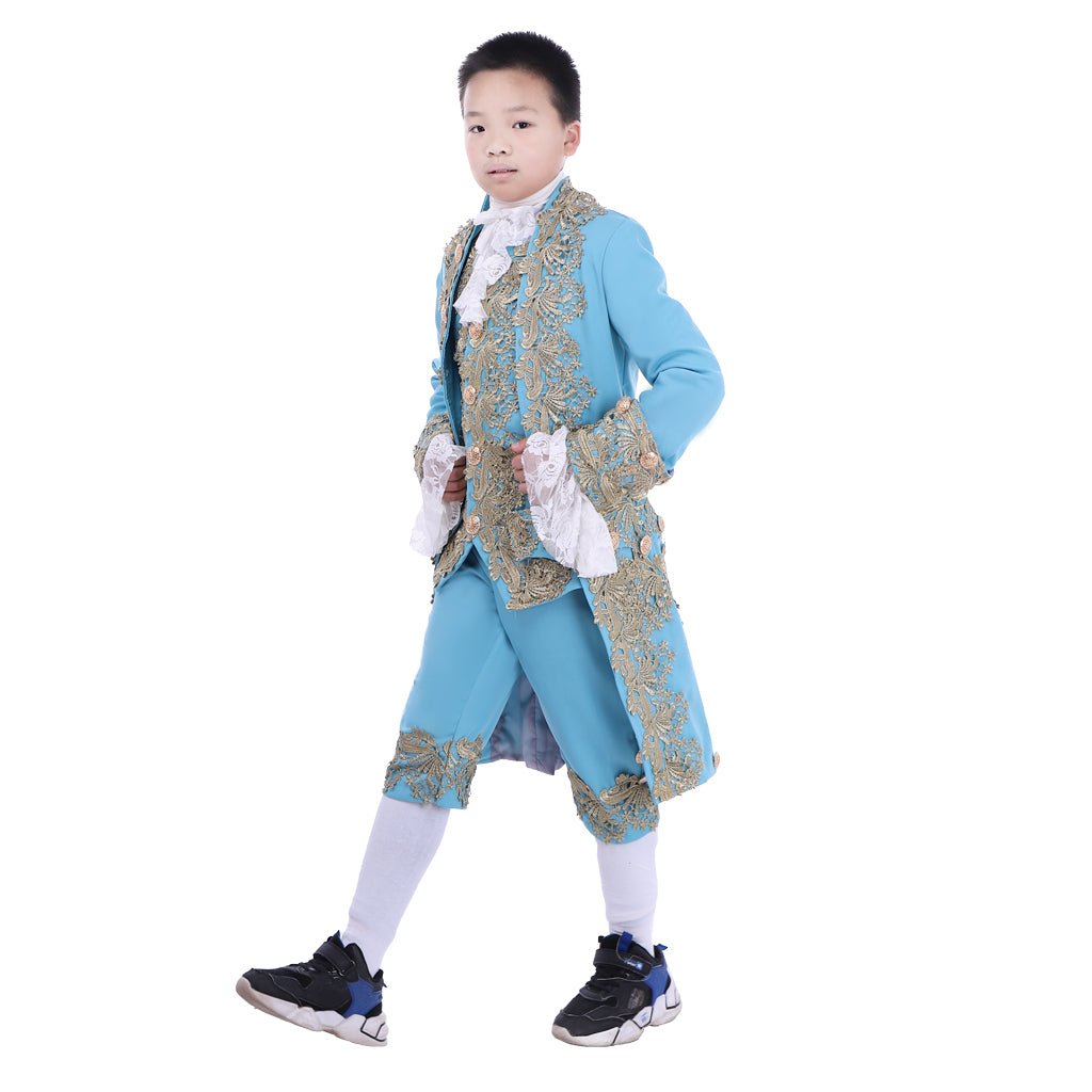 Traje Colonial del Siglo XVIII para Niños - Chaqueta Rococo al Estilo Washington - Fantasia Cosera