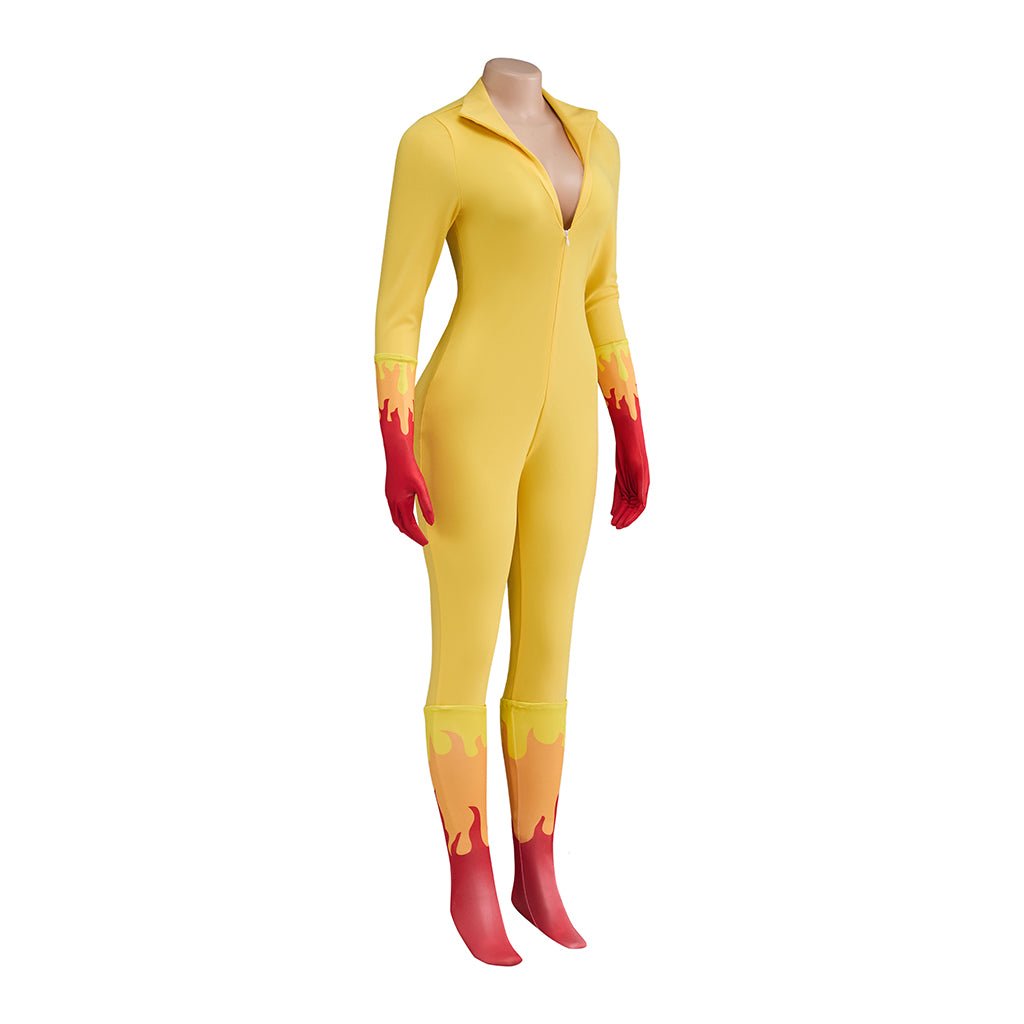 Traje de Cosplay de Firestar – Amigos Asombrosos Ángel Superhéroe Bodysuit - Fantasia Cosera
