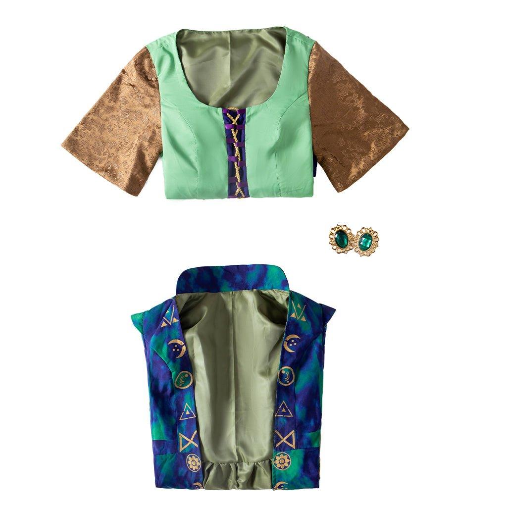 Disfraz de Winifred Sanderson para Mujer | Vestido de Bruja Verde para Halloween - Fantasia Cosera