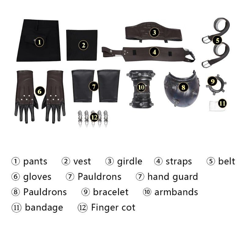 Disfraz y Peluca de Cloud Strife de FF VII Rebirth para Halloween y Carnaval - Fantasia Cosera